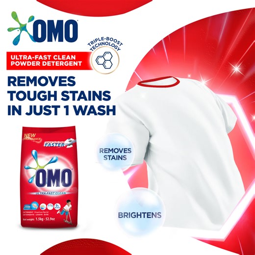 Omo Powders Removes Tough Stains in Just 1 Wash! #Omo | Unilever South Pacific Islands