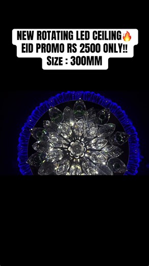 Rotating Led Ceiling 🔥 3 color modes including blue - Normal Price Rs 3500 🚨EID PROMO RS 2500 ONLY ! Dimension : 300MM #fyp #viral #foryou #pourtoi #mauritius🇲🇺