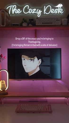 🎐ang | cozy hobbies & anime on Instagram: "Drop a GIF of the snack you’re bringing to Thanksgiving…I’m bringing Rintaro’s Dad, some delusion… and cheesecake ✨ happy Thanksgiving if you celebrate 💕 Have a wonderful time with family and friends #romanceanime #thefragrantflowerbloomswithdignity #shoujo #animerecommendation"