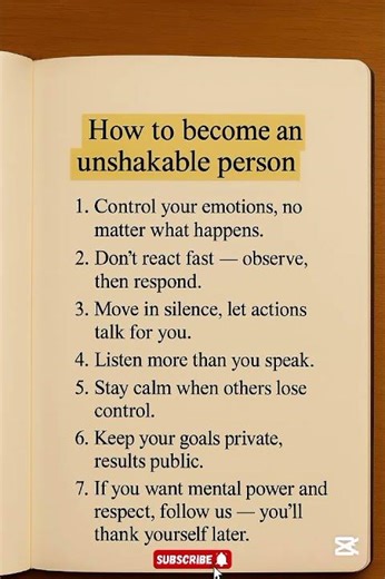 7 Rules to Become an Unshakable Person | How to Stay Calm, Confident & Powerful