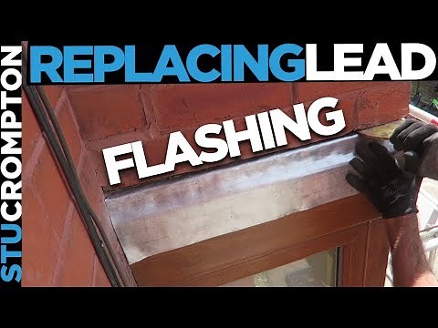 Replacing lead flashing and fascia board