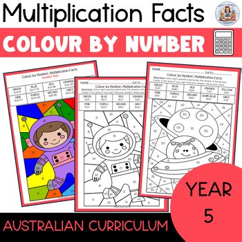 Color By Number – Multiplication Facts, Grade 5