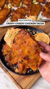 TASTIEST Crispy Cheesy Chicken Tacos🌮🍗🧀 ONLY 280 Cals 25g Protein!