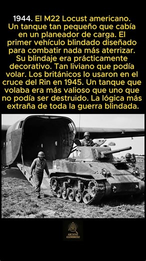 Los americanos construyeron un tanque que cabía en un planeador y combatía al aterrizar