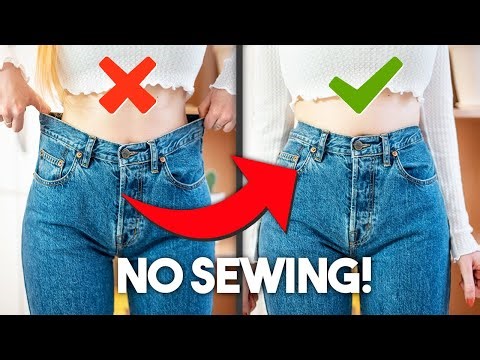 How to Tighten Jeans Waist Without Sewing 👖✅ | 5 Easy Ways to Adjust Pants Waist 💡
