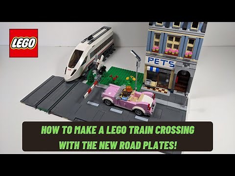How to Build a LEGO Train Crossing Using the New Road Plates!