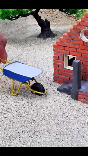 How to build mini house 🏠 with miniature material 💯 #minibricks #miniatureprojects #miniaturebuildings #minibuilds #VFuho