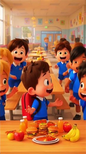 Kids Lunch Party Time 🍱😋 | Preschool Fun Short #zibinokidsnursery #toddlerfun #usakids