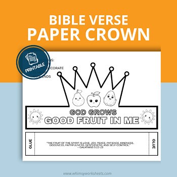 Fruit of the Spirit Crowns for Kids | Bible Craft and Christian Coloring Pages
