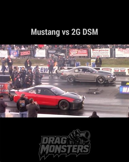 Turbo Mustang Cobra vs 2G DSM Stick Shift Nice Save