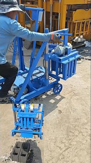 QMR2-45 Concrete cement solid hollow brick laying machine movable block making machine #blockmachine