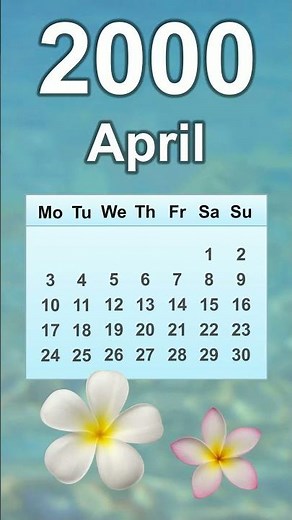 April 2000 Calendar
