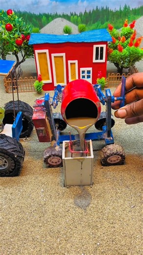 Diy tractor construction | mini cement mixer machine project | 99 #ytshorts #youtubeshorts
