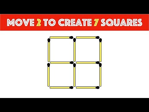 Move 2 to create 7 Squares || Matchstick Puzzles