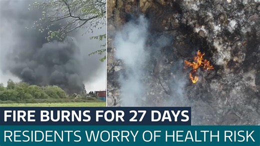 Residents worry of the health risks of a fire which has been burning for 27 days - Latest From ITV News