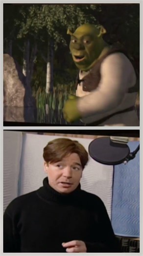 Mike Myers recording his voice for Shrek 💚 2001 Behind the scenes #mikemyers #viral #shrek #reels