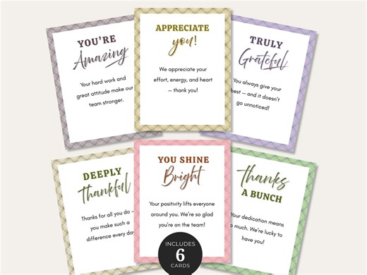 Employee Recognition Card, Thank You Card, Employee Staff Team Member Appreciation Cards, Coworker Gratitude, Volunteer Gift Tags Printable - Etsy