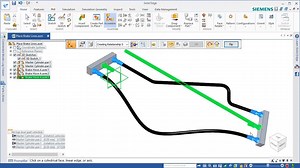 See how to make a tube assembly adjustable in the context of the top-level assembly. Adjustable tubes update their position when you move a connected part. | Designcenter Solid Edge