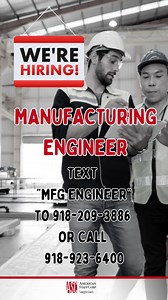 Manufacturing Engineer $101k and up per year DOE! Oversees the technical aspects of developing, establishing, testing, and improving manufacturing systems and methods including, but not limited to automation and improvement of processing equipment, material handling equipment, tooling, fixtures, jigs, and testing equipment. Ensure that standard operating procedures are in place and remain relevant to drive safety, quality and efficiency. Bachelor’s degree in Industrial Engineering with a minimum