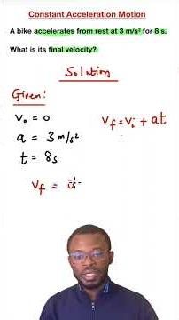 constant acceleration mcq - can you find final velocity?