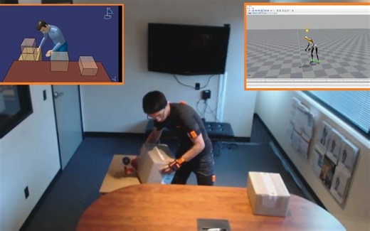 实时人机工程学使用Xsens和Haption