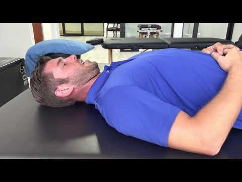 Chin tuck and lift (supine)