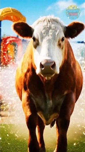 Rainbow Explosion Cow #shorts #cow #cowvideos #cows #animals
