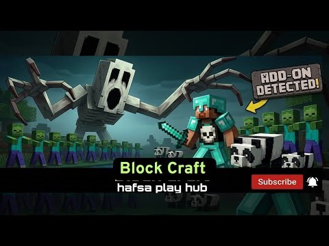 Block Craft 3D | Minecraft Mob | Zombie| Panda 🐼 | Hafsa Play Hub #minecraft