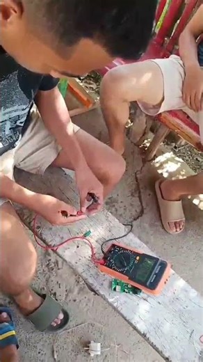 Test output voltage using a multimeter