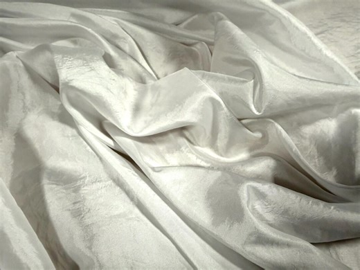 Taffeta Woven Dress Fabric, per Metre - Plain - White - Etsy