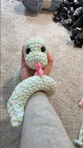 Crochet snake! Pattern from‪@crochetgrove‬ #crochet #amigurumi #handmade #snake #cute #smallbusiness