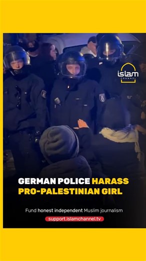 A video shows German police assaulting and harassing a pro-Palestine girl during a protest in Berlin. Fund honest independent Muslim journalism: https://support.islamchannel.tv | Islam Channel