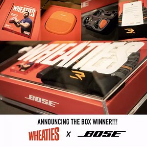 And the winner of the exclusive Wheaties and Bose box is...#GoHawks | Russell Wilson
