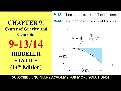9-13 Center of Gravity and Centroid Chapter 9 ( Hibbeler Statics 14th ed ) Engineers Academy