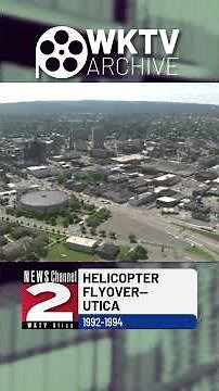Vintage WKTV Footage: City of Utica from Helicopter #utica