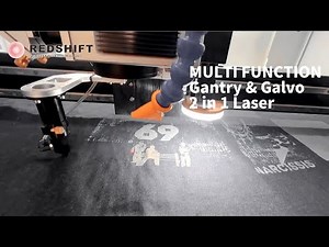 Denim Fabric Laser Engraving by 2-in-1 Gantry & Galvo Laser