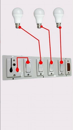 4 switch 1 socket 1 indicater wiring//switch board wiring#extension