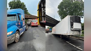 Tractor-trailer crashes into railroad bridge in Northeast DC, no injuries
