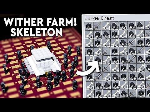 Simple Minecraft Wither Skeleton Farm 1.21 - BEST DESIGN - 150+ PER/HR!