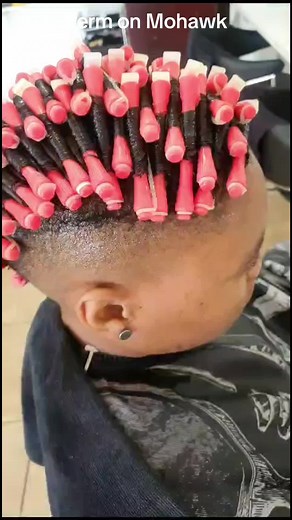 Perm on Mohawk Hair Style