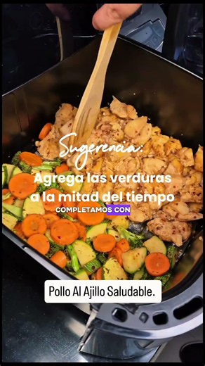 Pollo Al Ajillo Saludable y Delicioso.
