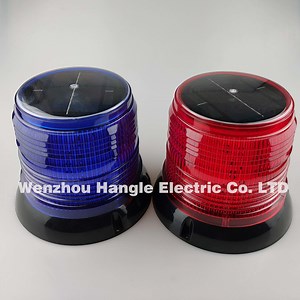 [Hot Item] Solar-Powered Red and Blue Flashing Warning Lights