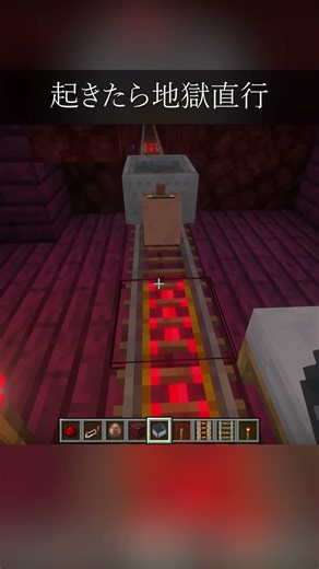 村人って寝ながらトロッコに乗るんだぜ#minecraft #マイクラ