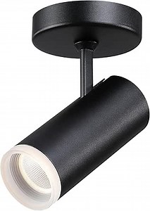 9W LED Ceiling Spotlight Indoor - Adjustable Surface Accent Lamp for Corridor, Living Room, Warm White 3000K, CRI 97, Anti-Glare Picture Artwork Spot Light, Black Finish