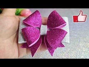 Como hacer Lazos de Foami | How to make Ribbon Hair Bow | Easy