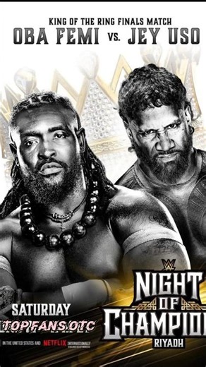 KING OF THE RING FINAL! 👑 Oba Femi vs Jey Uso | Night of Champions 2026 🔥 WWE Dream Match!
