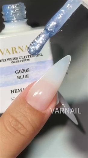 Pure sparkle ✨ Edelweiss Glitter Gel Set — swatches that shine from every angle. Soft, radiant, and impossible to ignore. In this video: 💫 Edelweiss Glitter Gel Set (Hema-free) 💕 40% OFF for a limited time 👉 Find it via the link in my bio Which shade would you wear first? 🤍 #glitternails #nailswatches #sparklenails #gelpolishset #luxurynails #shinynails | Nail art step by step