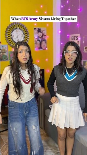 When BTS Army Sisters Living Together 🤣 #viralshort #comedy #ytshorts #sisters