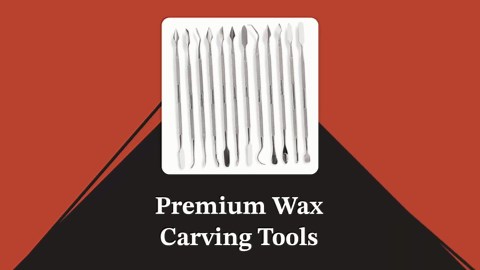 Premium Wax Carving Tools Set – 12 Pcs Stainless Steel Wax & Clay Sculpting Tools – Double Ended Dental and Wax Carvers Tools for Carving Modeling Sculpting and Shaping - by MaxoPro