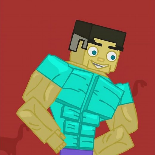 Muscle Steve training Dino - 99 nights in the forest #99nightintheforest #minecraft #animation